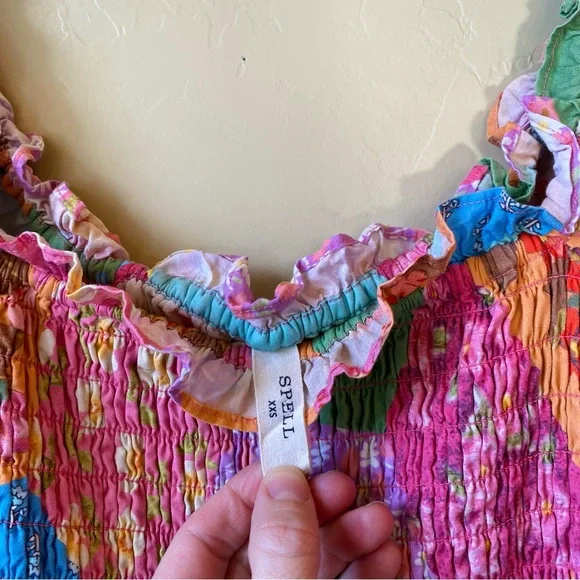 SPELL & THE GYPSY COLLECTIVE FREDA SHIRRED MIDI DRESS IN LOLLY - Picture 16 of 16